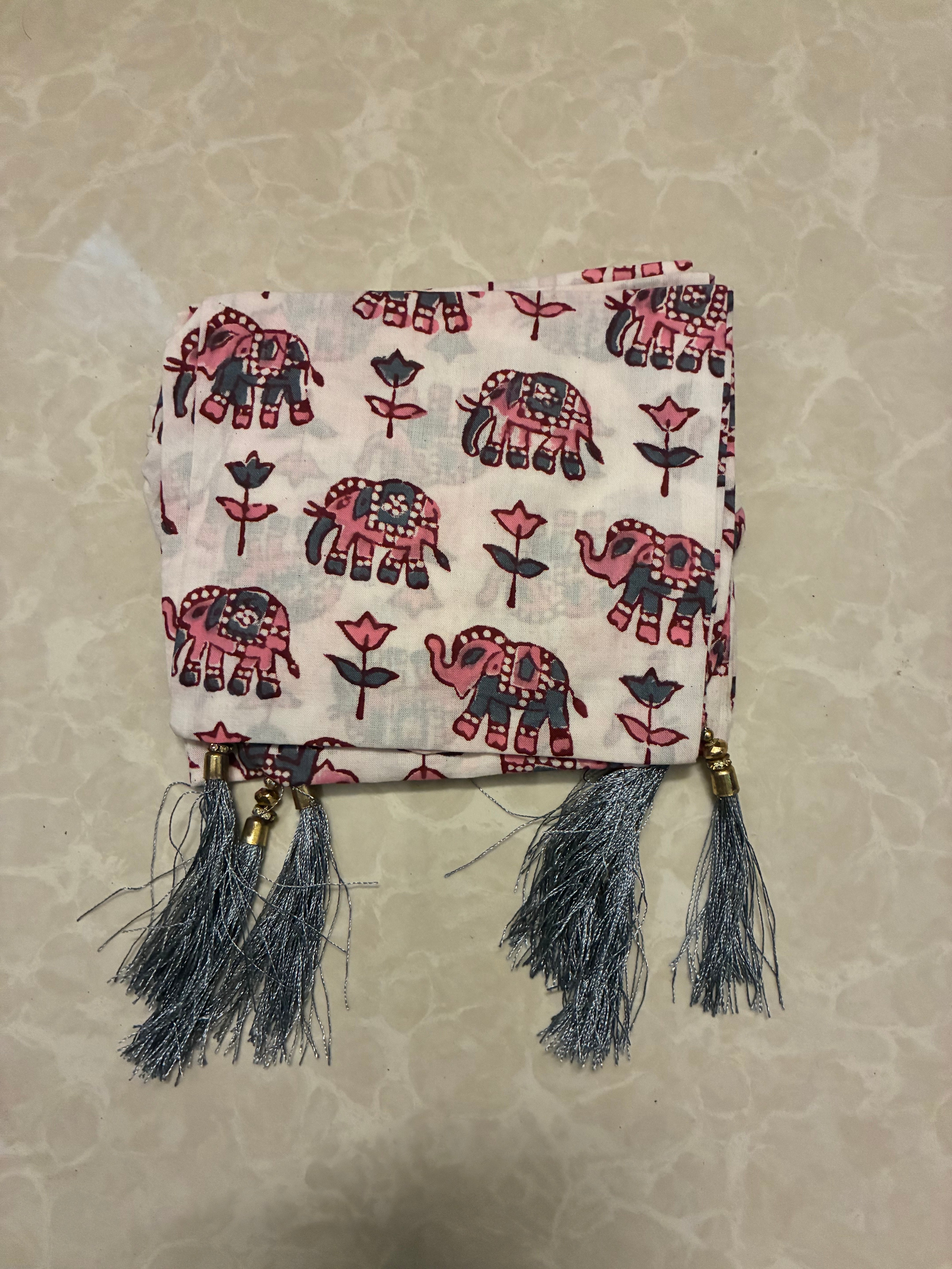 Printed cotton fan cover