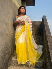 "Dil Garden Garden" cotton-linen sarees