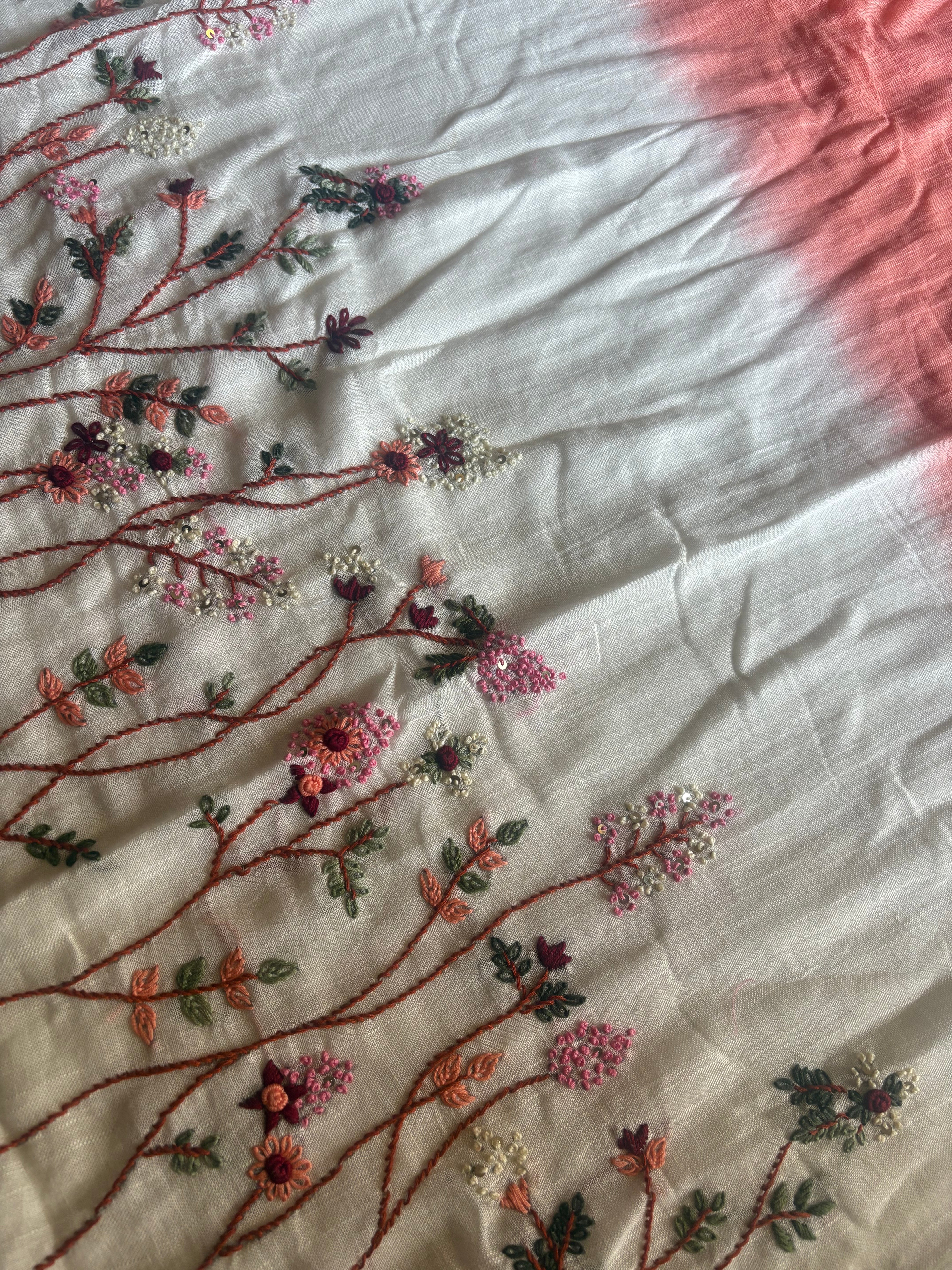 "Dil Garden Garden" cotton-linen sarees