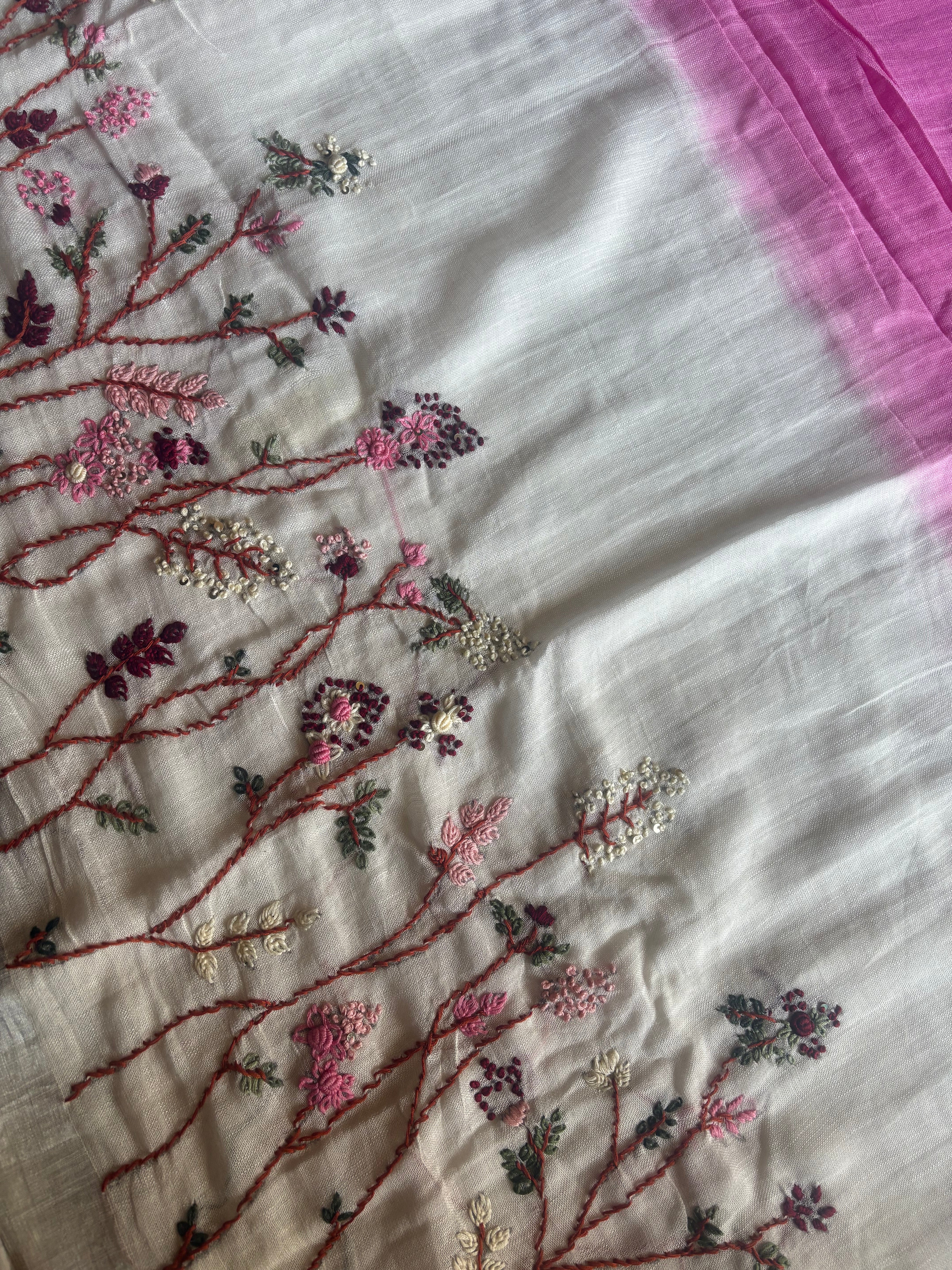 "Dil Garden Garden" cotton-linen sarees