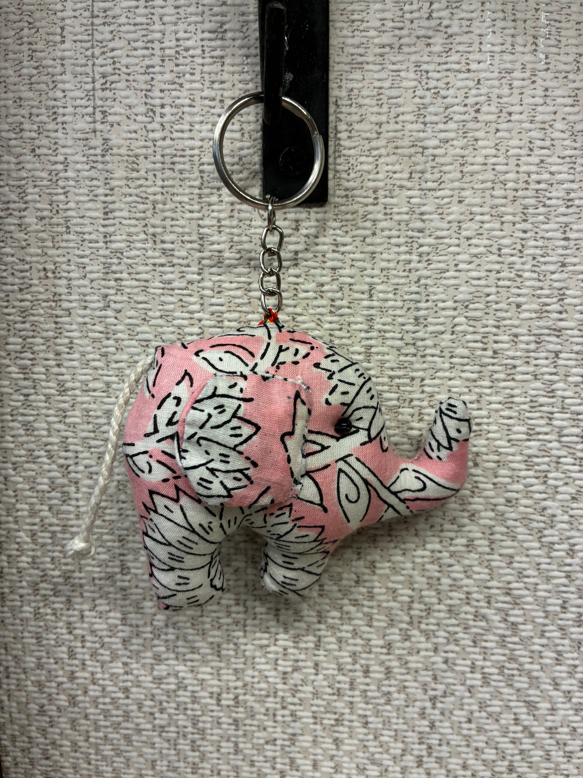 Hand-made fabric key chains/bag charms - Elephant