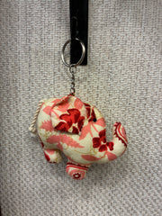 Hand-made fabric key chains/bag charms - Elephant