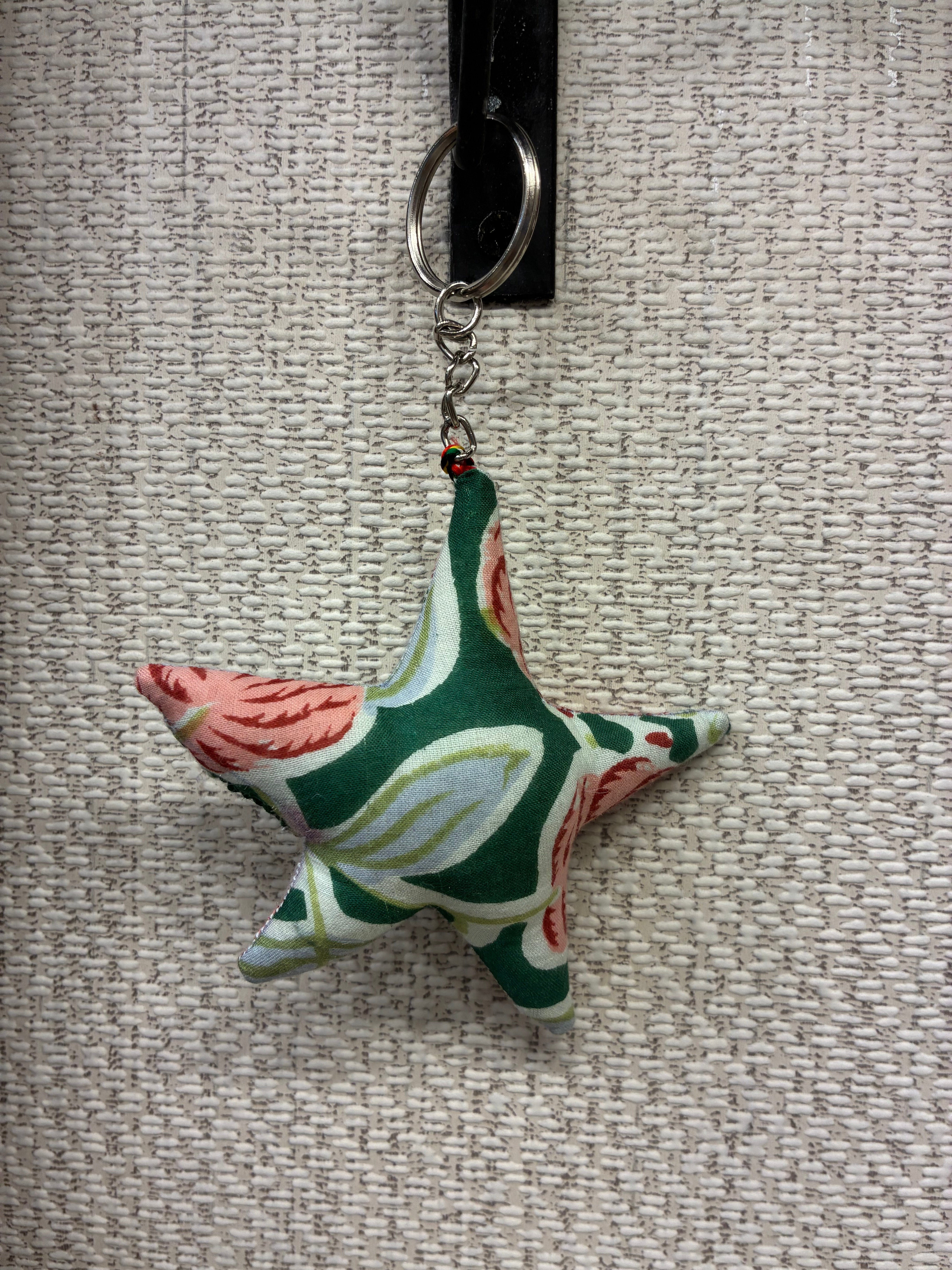 Hand-made fabric key chains/bag charms - Star