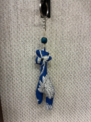Hand-made fabric key chains/bag charms - Giraffe