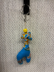 Hand-made fabric key chains/bag charms - Giraffe