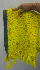 "Flora" printed mul cotton sarees