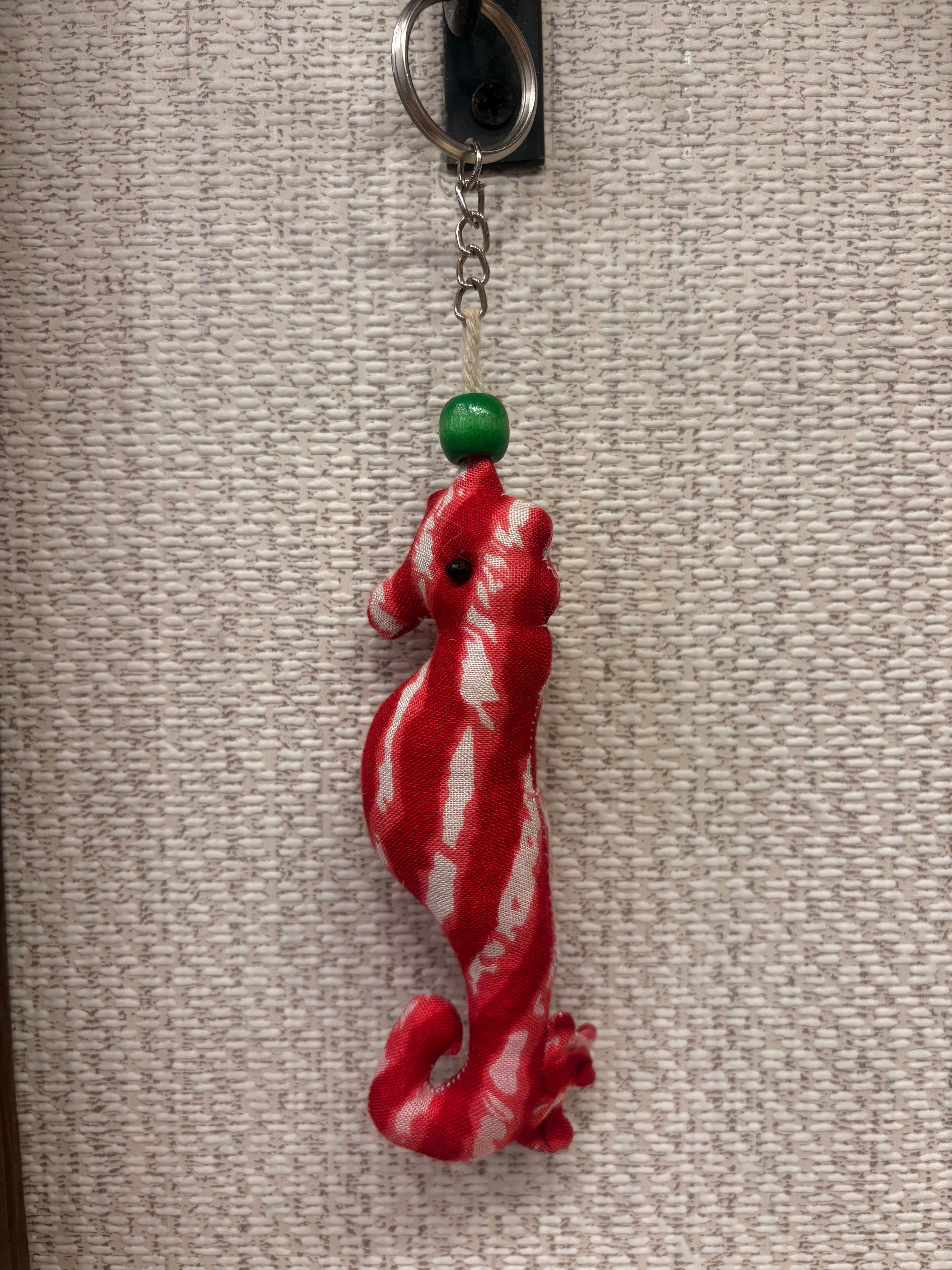 Hand-made fabric key chains/bag charms - Sea Horse