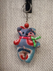 Hand-made fabric key chains/bag charms - Teddy bear
