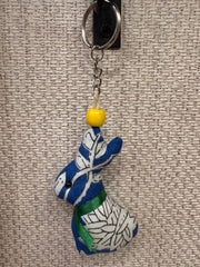 Hand-made fabric key chains/bag charms - Rabbit