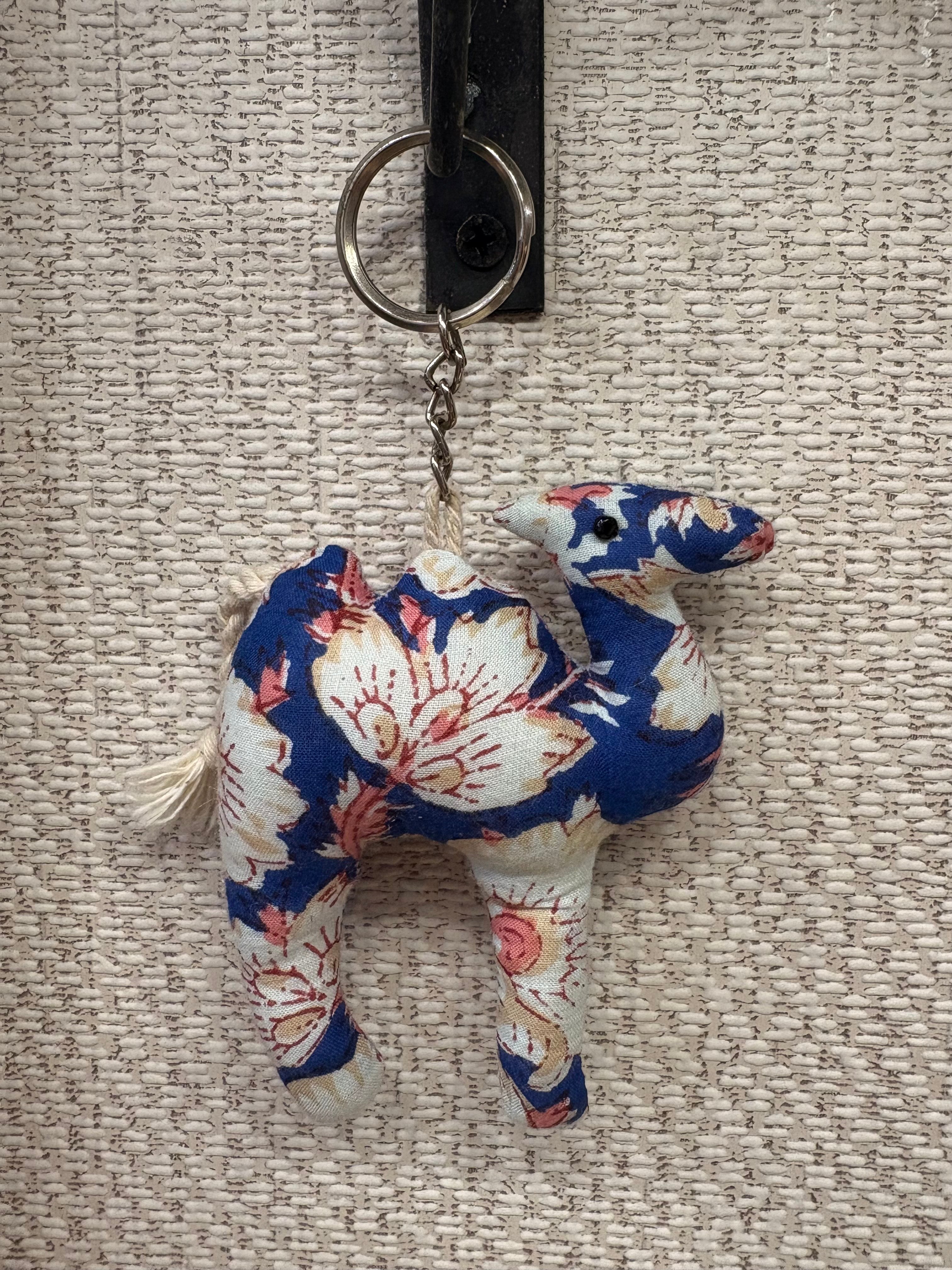 Hand-made fabric key chains/bag charms - Camel