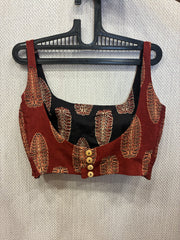 Black-brown Kuk-kuk blouses (both side wearable) - Design 1