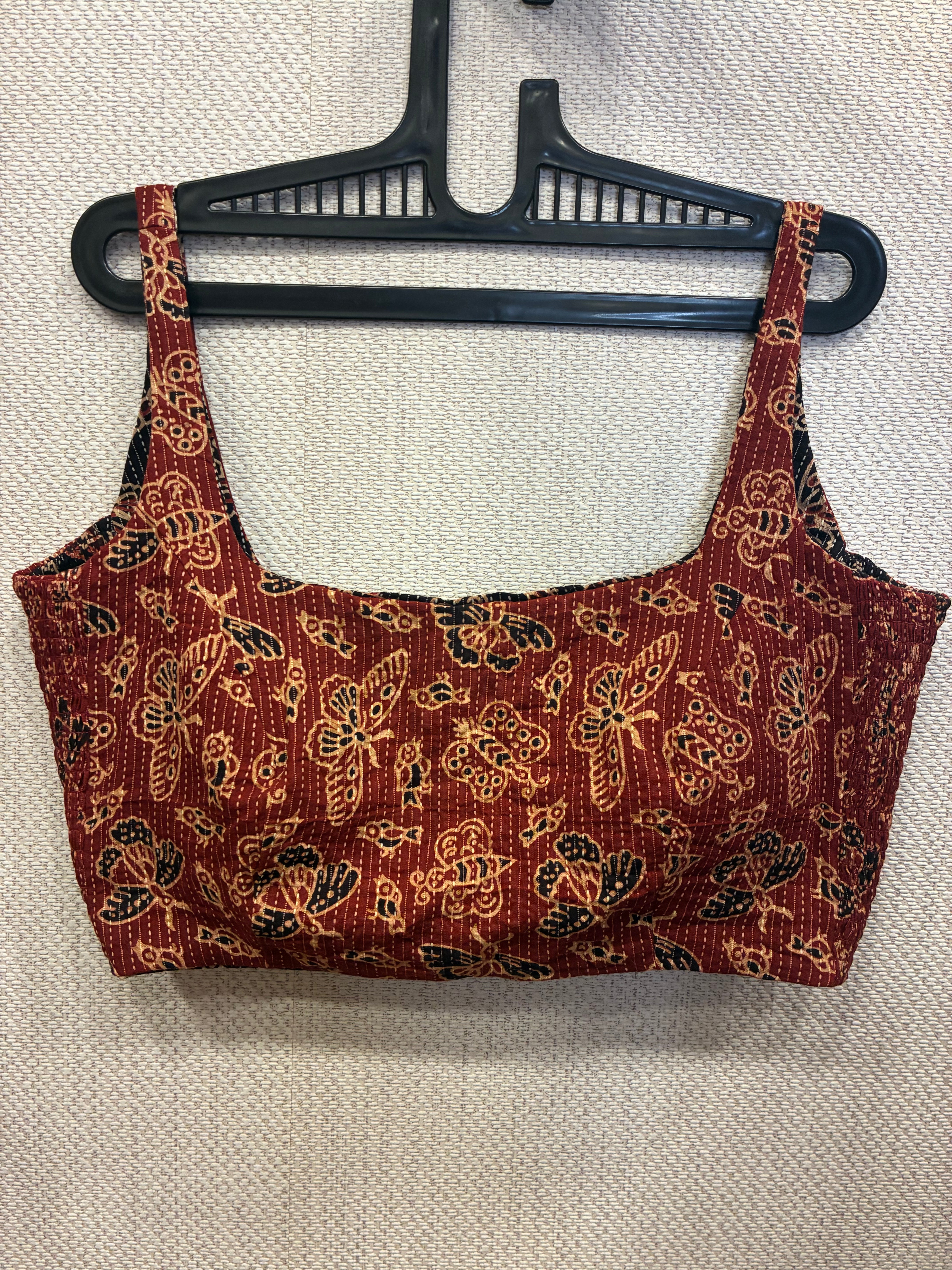 Black-brown Kuk-kuk blouses (both side wearable) - Design 2