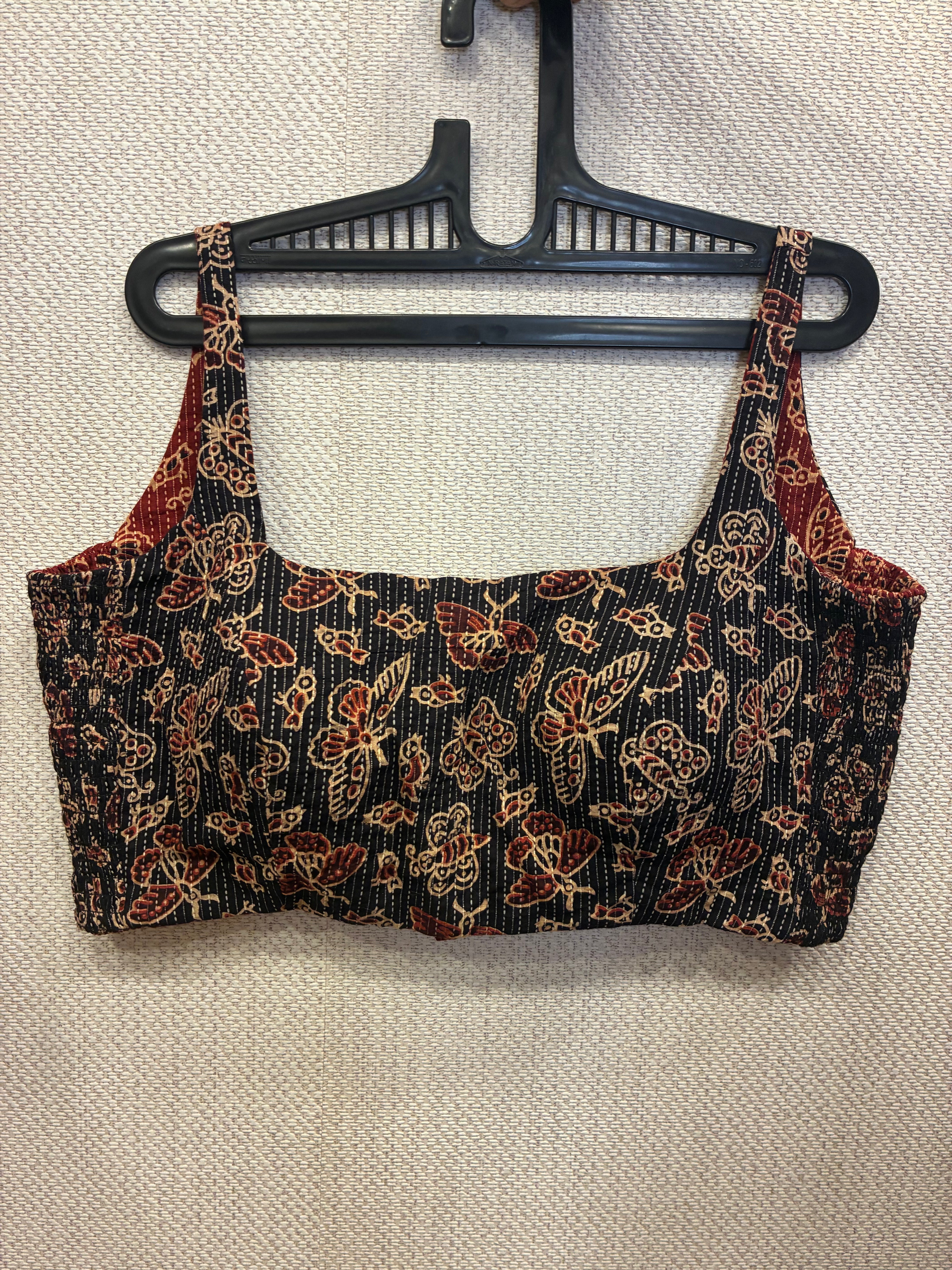 Black-brown Kuk-kuk blouses (both side wearable) - Design 2