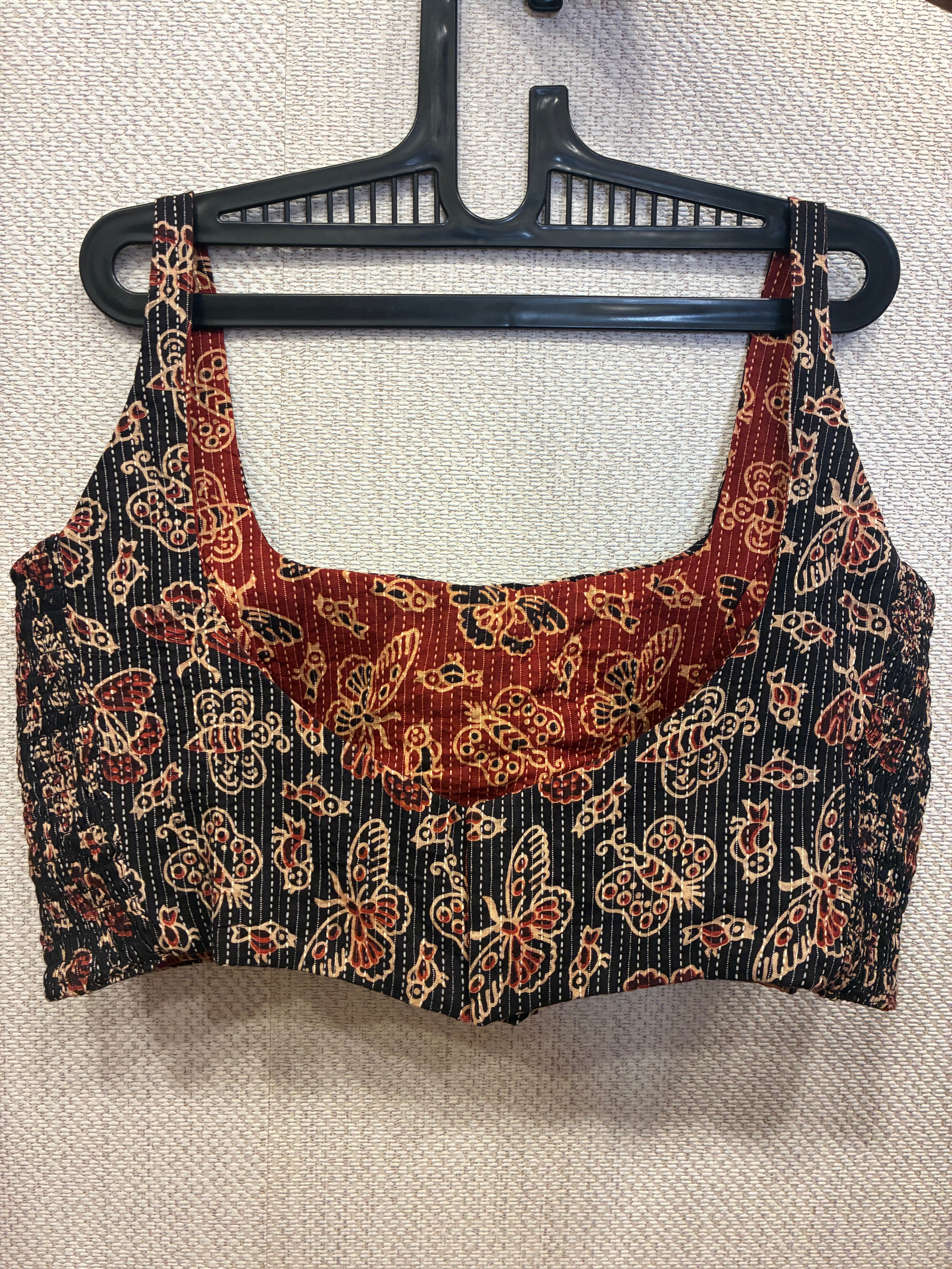 Black-brown Kuk-kuk blouses (both side wearable) - Design 2