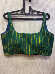 Blue-green Kuk-kuk blouses (both side wearable)