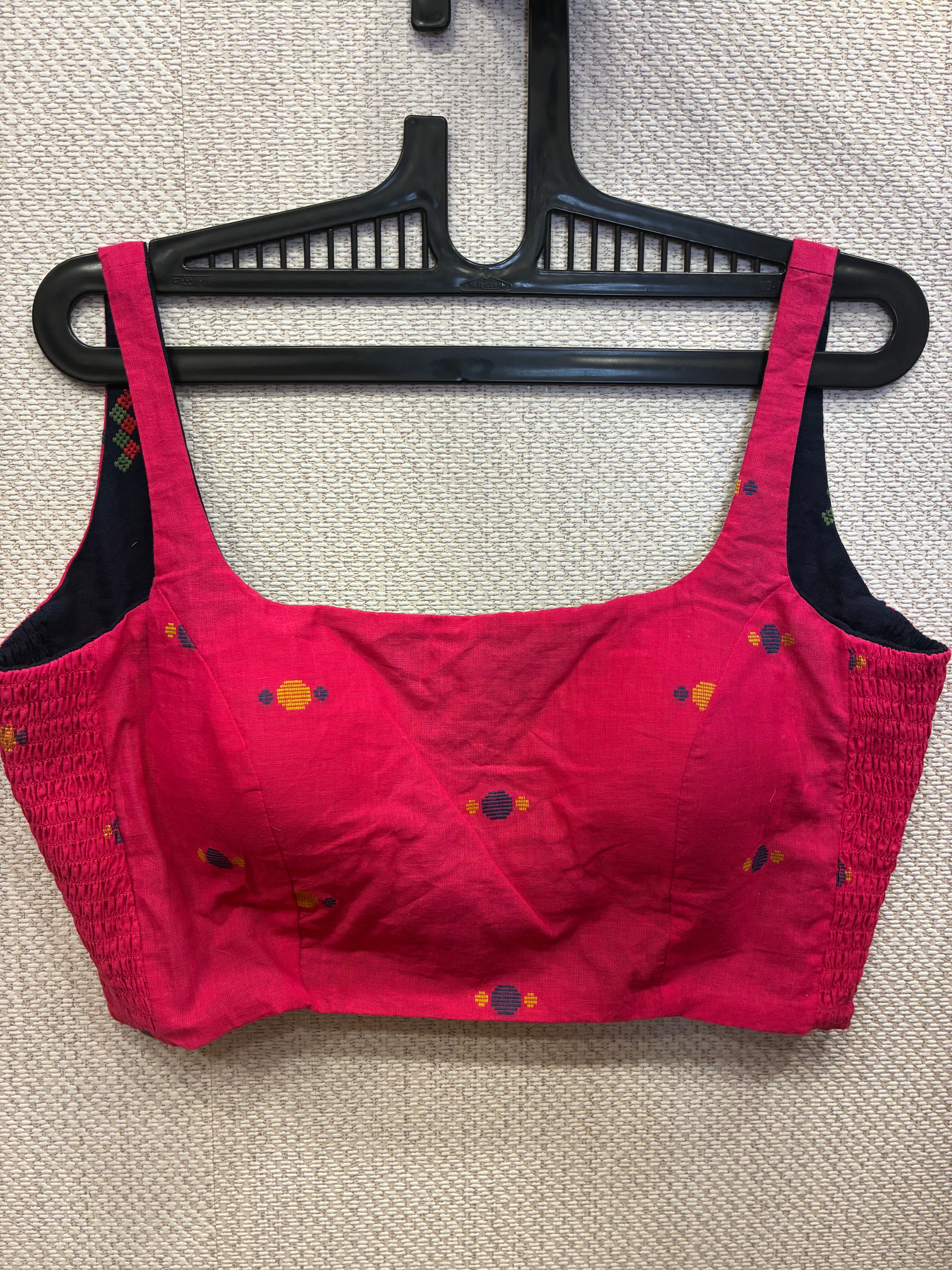 Pink-blue Kuk-kuk blouses (both side wearable)