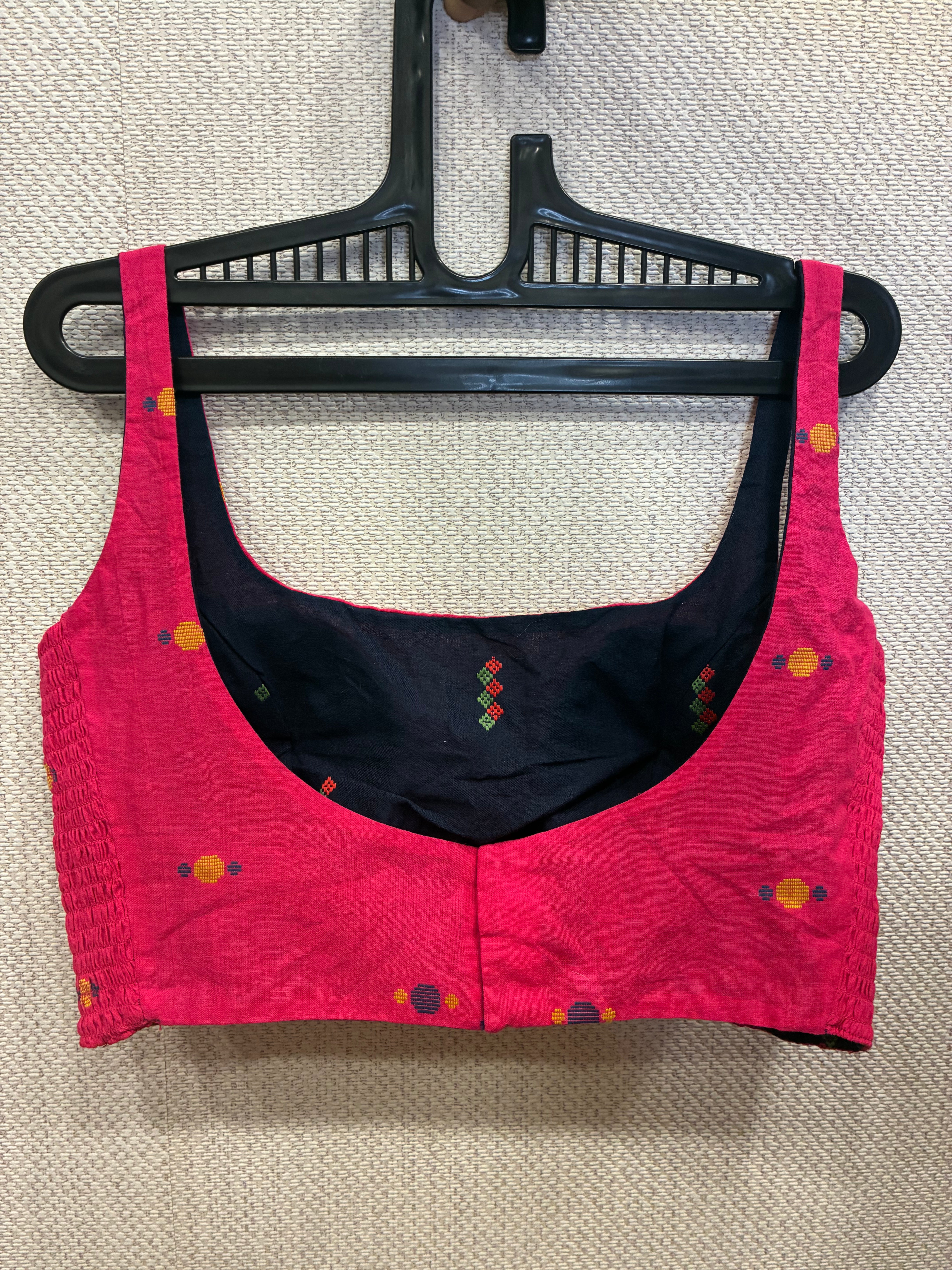 Pink-blue Kuk-kuk blouses (both side wearable)