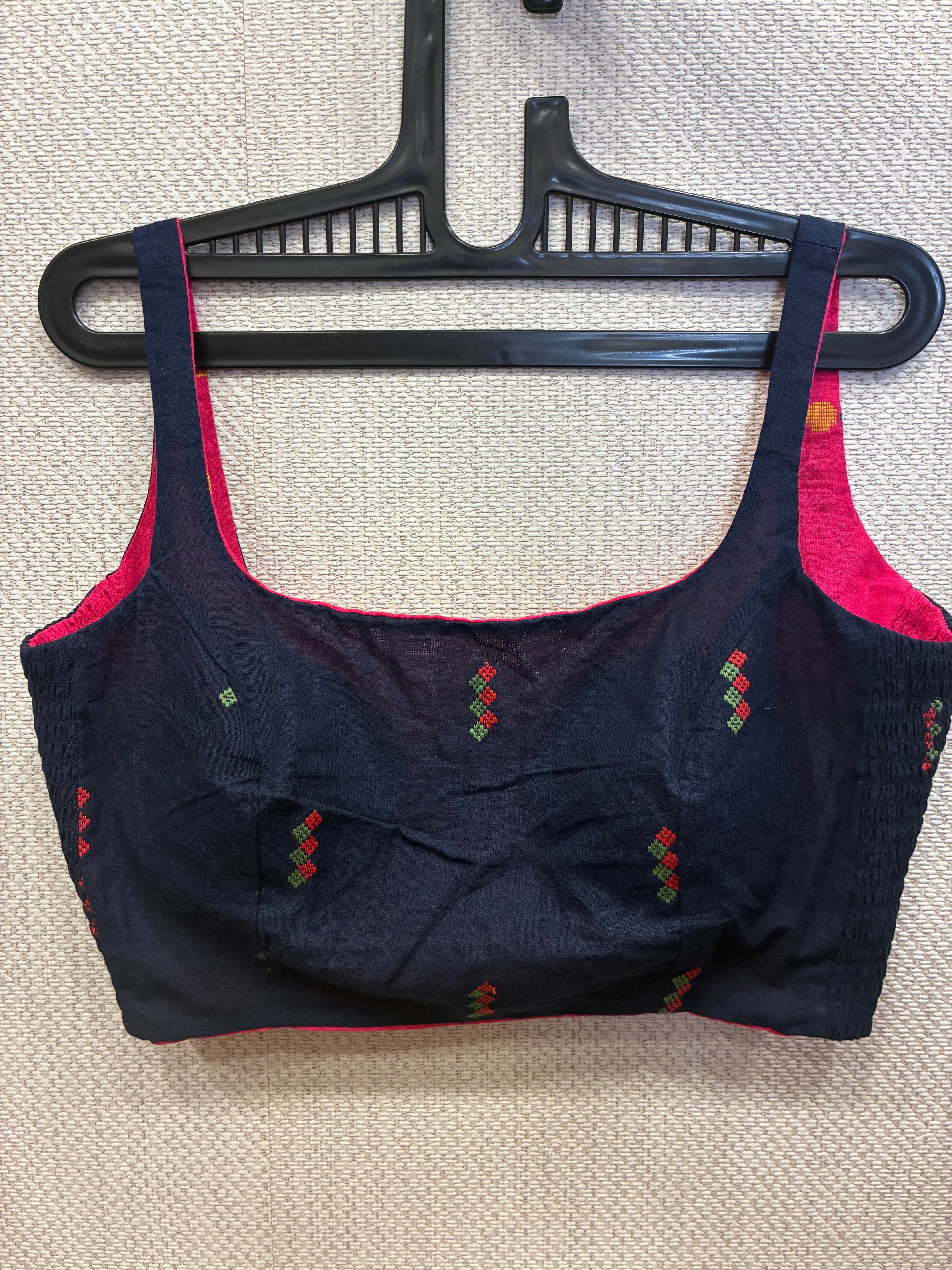 Pink-blue Kuk-kuk blouses (both side wearable)