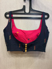 Pink-blue Kuk-kuk blouses (both side wearable)
