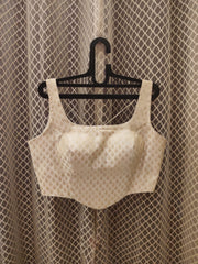 Designer brocade corset blouse