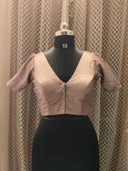 Solid colour modal puff sleeved blouse(on Sale)