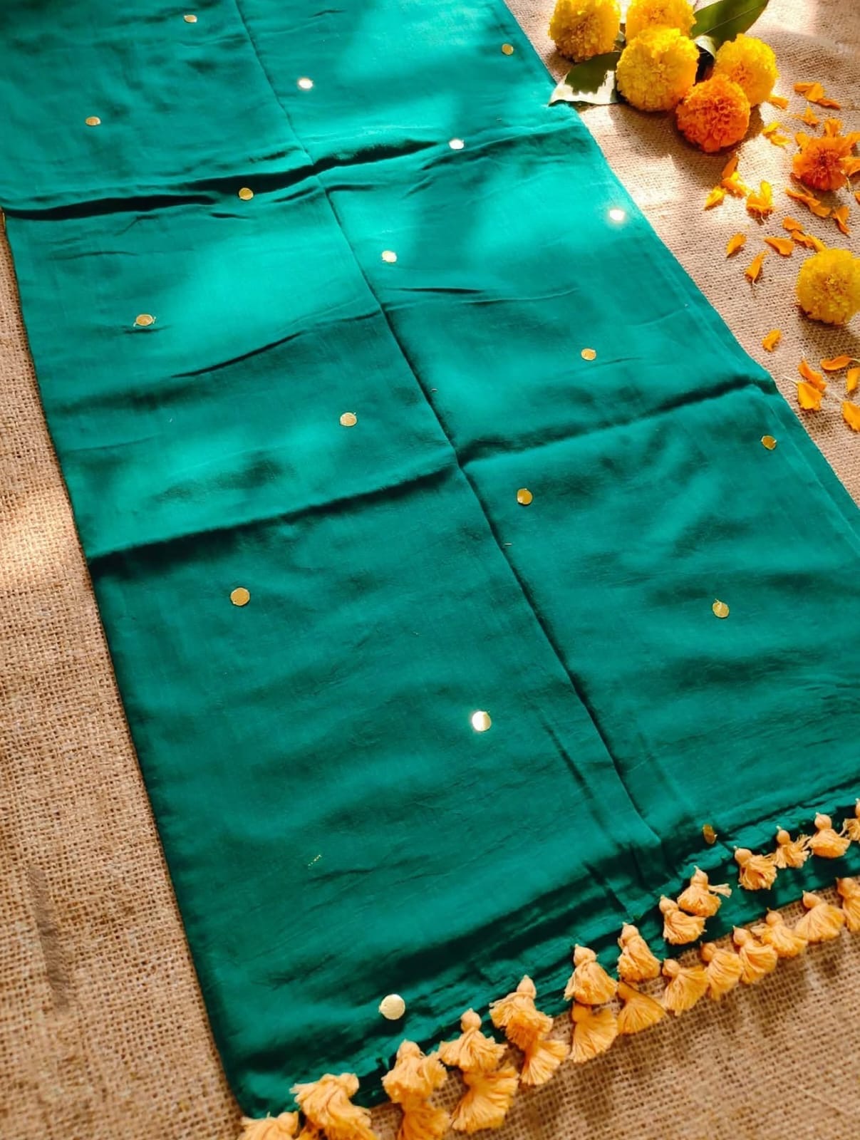Tara Sitara - sequinned mul cotton sarees